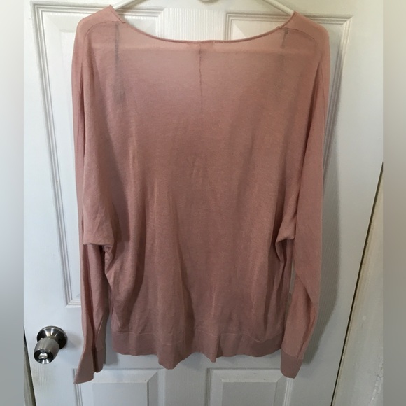 H & M Basic V Neck Sweater size L Pink - Picture 2 of 2